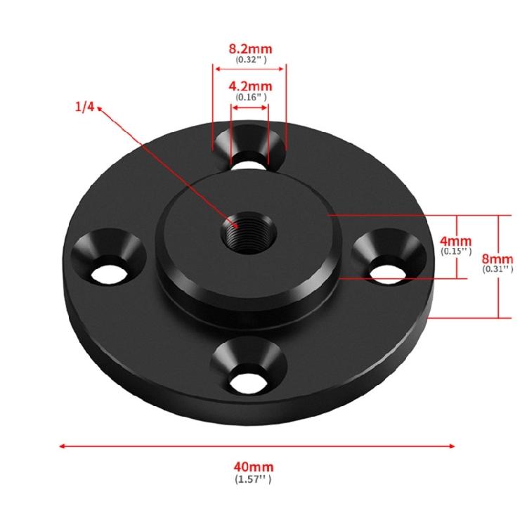 Многоцелевой адаптер с винтом 1/4 из алюминиевого сплава, фиксирующее основание для крепления штативов, подставок для планшетов и студийного освещения