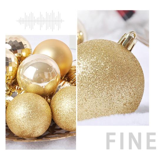 24 шт. Рождественские шары Яркий цвет Матовая поверхность Гладкая поверхность Небьющиеся Широкое применение Улучшают атмосферу Материал ПС Шары для рождественской елки
