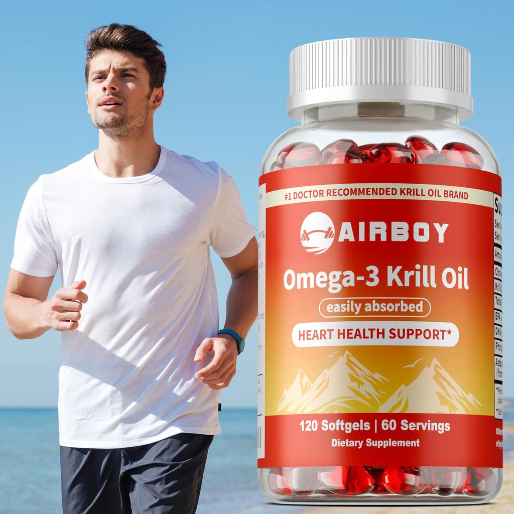 Airboy - Antarctic Krill Oil Capsules - Brain, Joint, and Eye Health