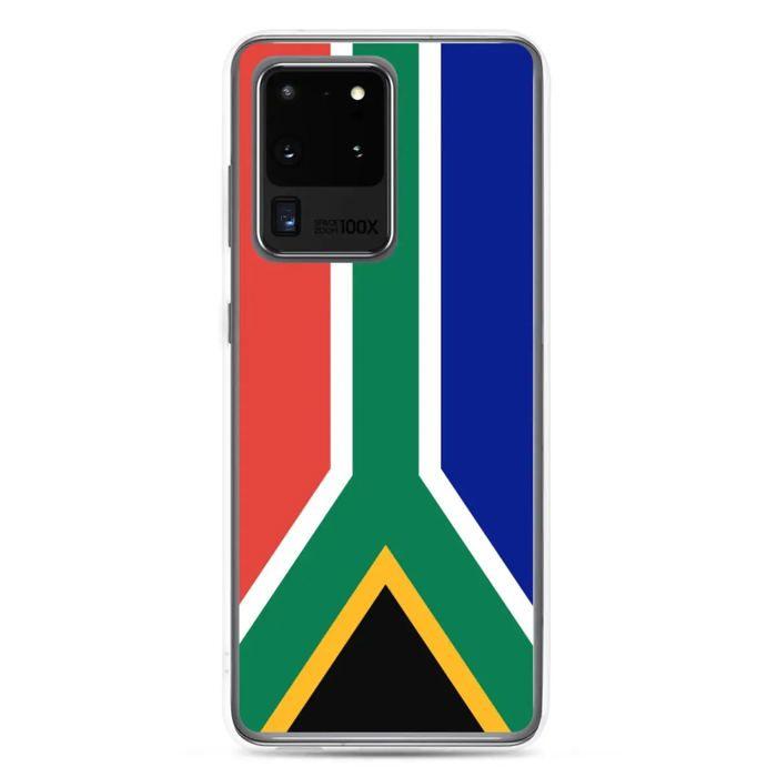 Coque Téléphone – Drapeau de l'Afrique du Sud – Compatible Samsung Galaxy S20 – Étui Souple – Résistant et Antichoc – Pixelforma