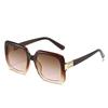 Summer new European and American fashion retro square catwalk large frame sunglasses women's popular sunglasses