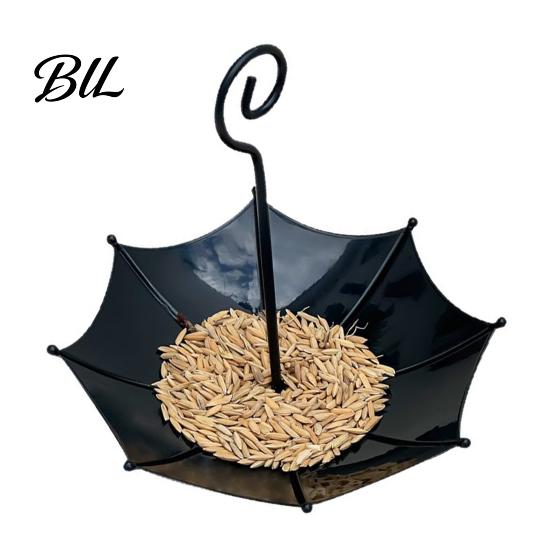 Large Capacity Bird Feeder Umbrella Outdoor Hanging Decorative Weather Resistant Open for Balcony Garden Backyard Birdseed Holder