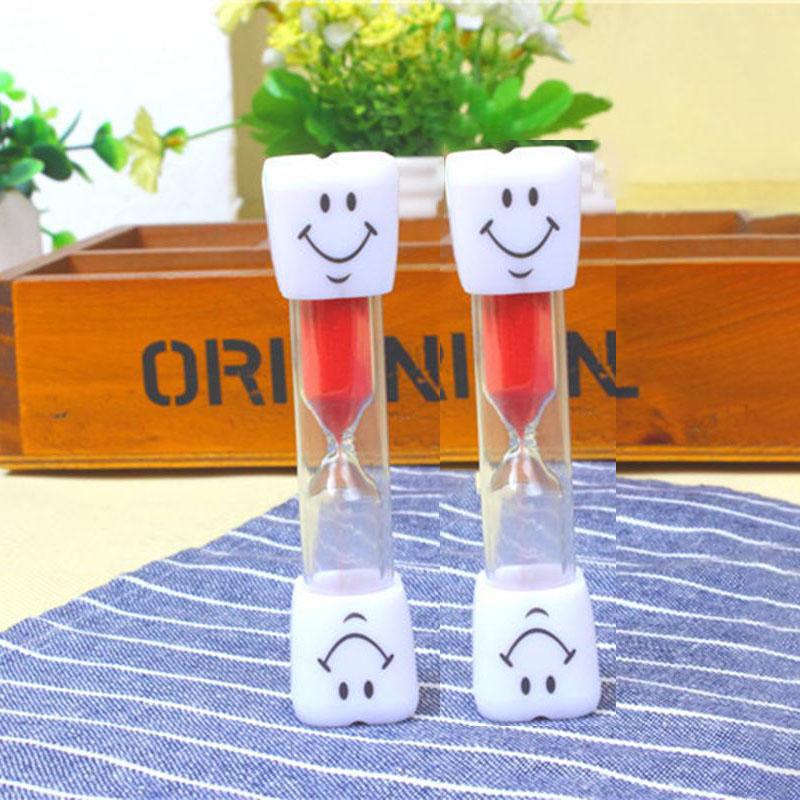 Креативные детские зубы с героями мультфильмов, разноцветные 3-минутные песочные часы, песочные часы, таймер со смайликом, маленький подарок