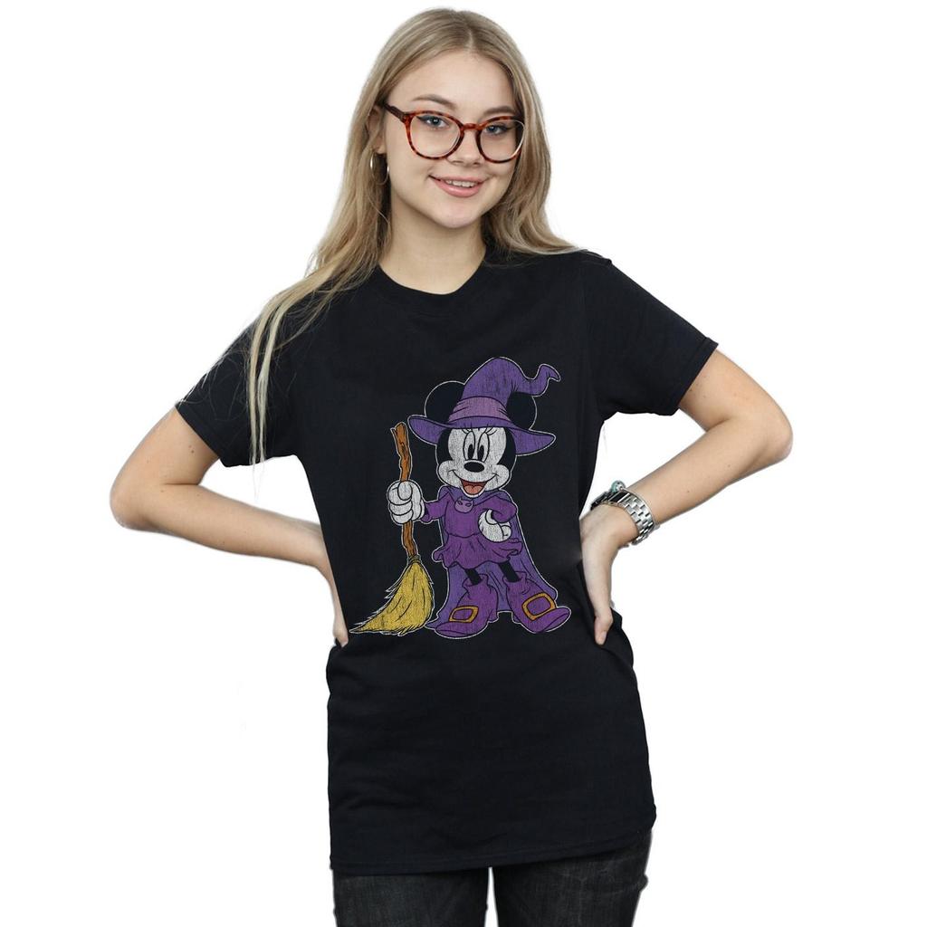 Disney Womens/Ladies Minnie Mouse Witch Costume Cotton Boyfriend T-Shirt