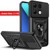 Funda for Redmi Note 13 4G Case Slide Camera Ring Stand Protect Phone Cover for Xiaomi Redmi Note 13 4G Armor Capa