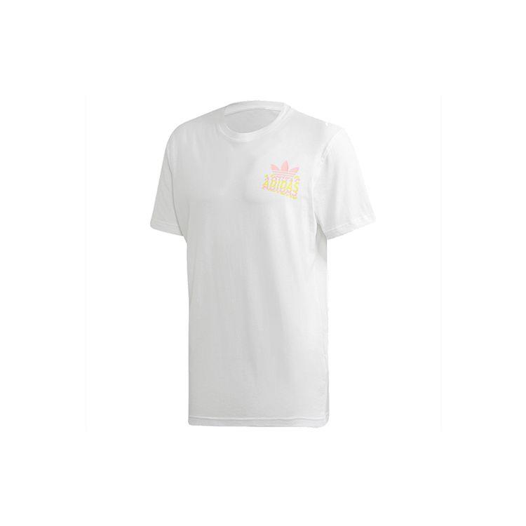 adidas Спортивная футболка Originals Trefoil Multi Fade SP T с коротким рукавом для мужчин, белые FM3379