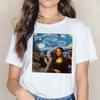 Mona Lisa T -Shirt For Fashion Female Vintage T -Shirt 90s Women Hip Hop Aesthetic