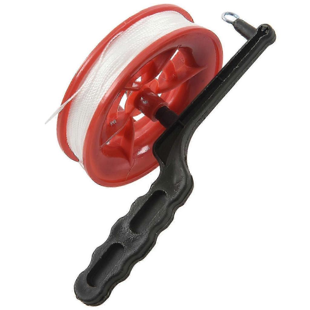 Durable 100m Twisted Nylon Kite Line Reel Winder with Lock, Outdoor Flying Gear