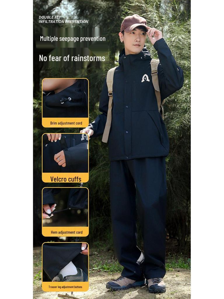 Унисекс водонепроницаемый комплект дождевика на все тело для езды на велосипеде и пеших прогулок