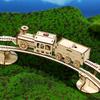 DIY Track Small Train Wooden 3D Three-Dimensional Puzzle Puzzle Decompression Assembled Toys Creative Crafts Ornaments