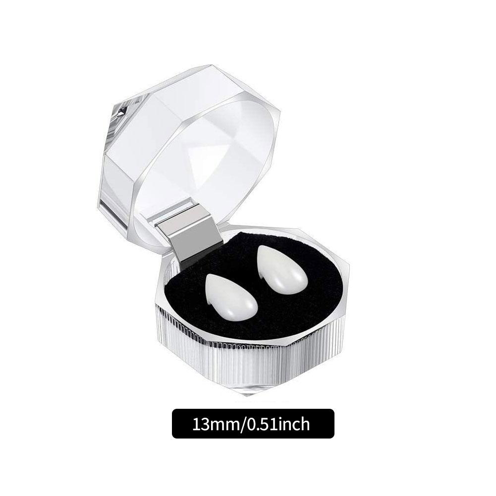 1Pair Vampire Teeth Zombie Fangs DIY Cosplay Props DIY Solid Denture Adhesive Solid Glue False Teeth Resin Fangs for Masquerade Decoration