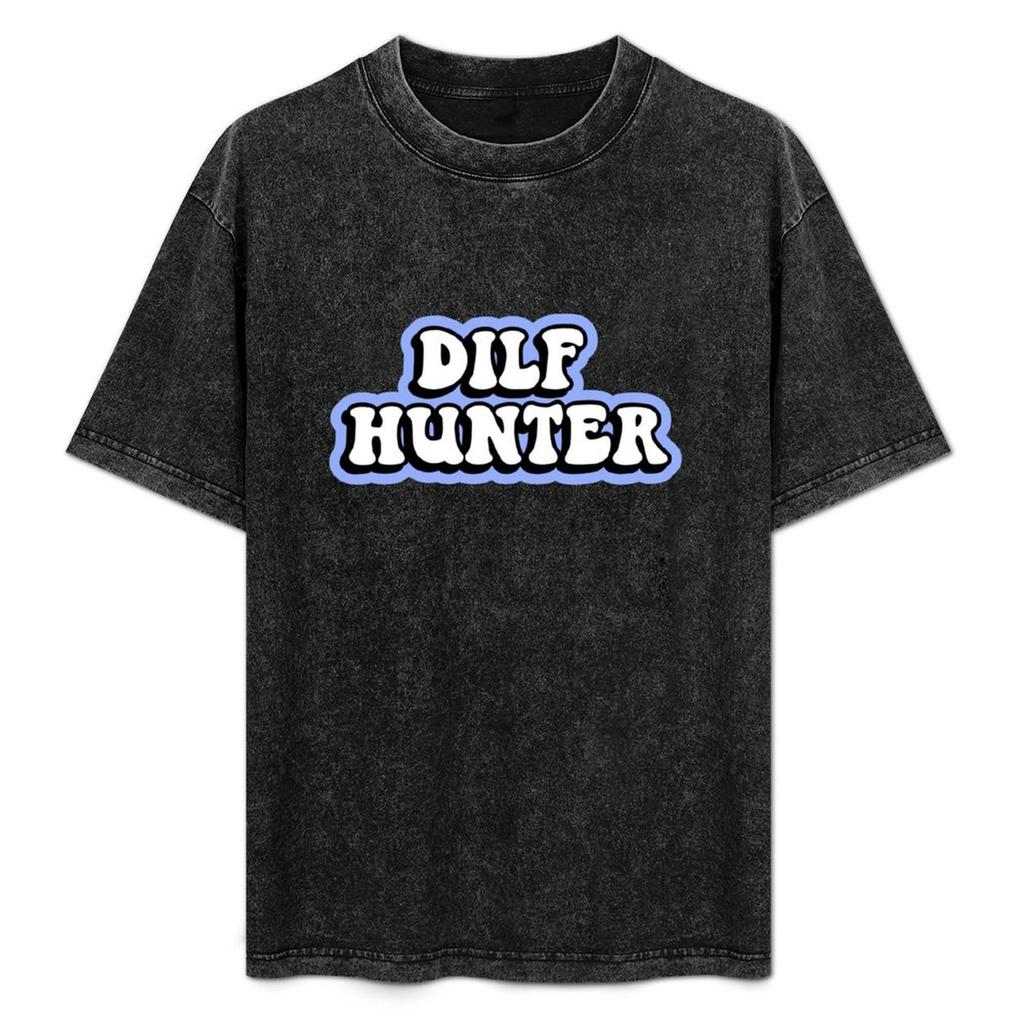 Dilf Hunter Funny Dilf Meme Tshirt Casual Daily Wear Short Sleeve Top