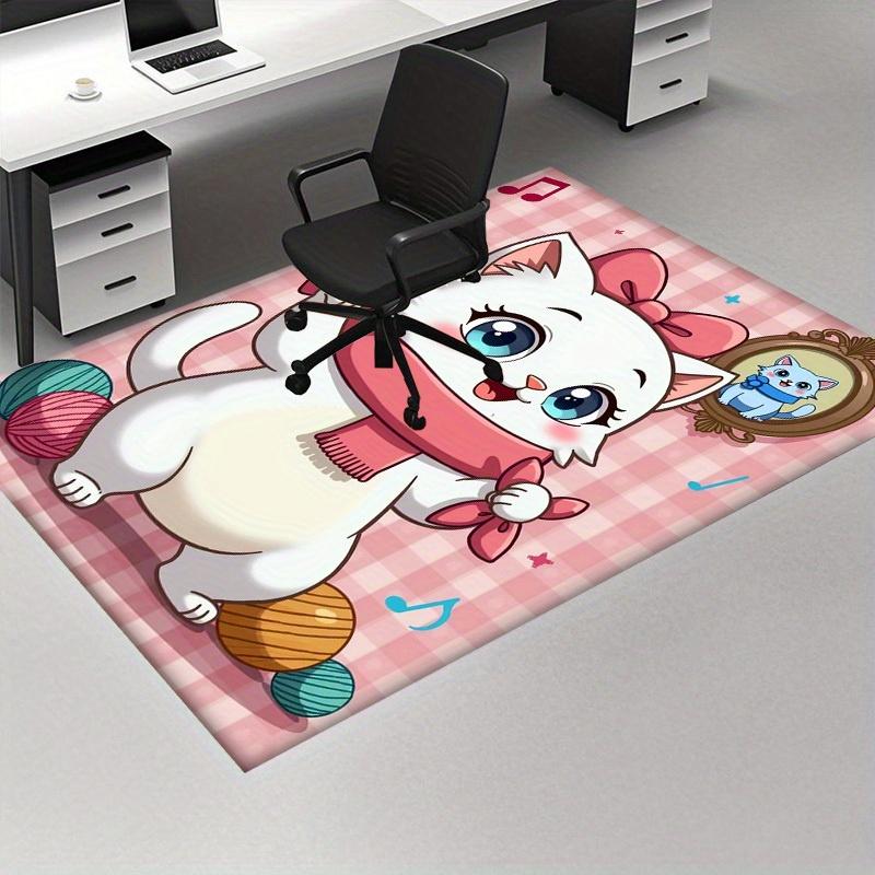 1pc,Cute Cartoon Cat Rug - Perfect for Home Decor, Office Carpet, Chair Cover, Outdoor Mat