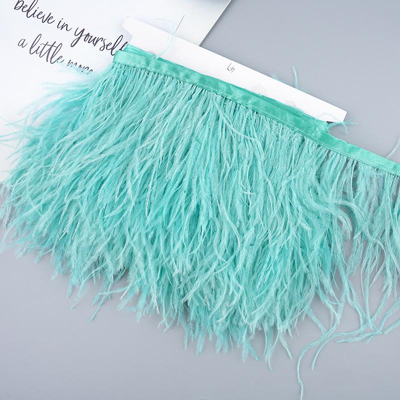 Diy Handmade Accessories Colorful Ostrich Feather Cloth Edge Decorative Accessories Clothing Accessories Wedding Skirt