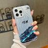 Airplane Pattern Sparking Glitter Phone Case For iPhone 16 Pro 15 Pro Max 14 13 12 11 TPU Clear Soft Edge Shockproof Hybrid Hard PC Bumper Cover