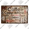Decor Coffee Vintage Tin Sign Metal Sign Decorative Plaque Retro Plate Cafe Kitchen Living Room Coffee Bar Decoration