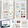 DIY Stitch Book,Embroidery Stitch Book On Linen Fabric,Comprehensive Guide with Various Patterns,Contains Multiple Sewing Tools,Beginners Enthusiasts