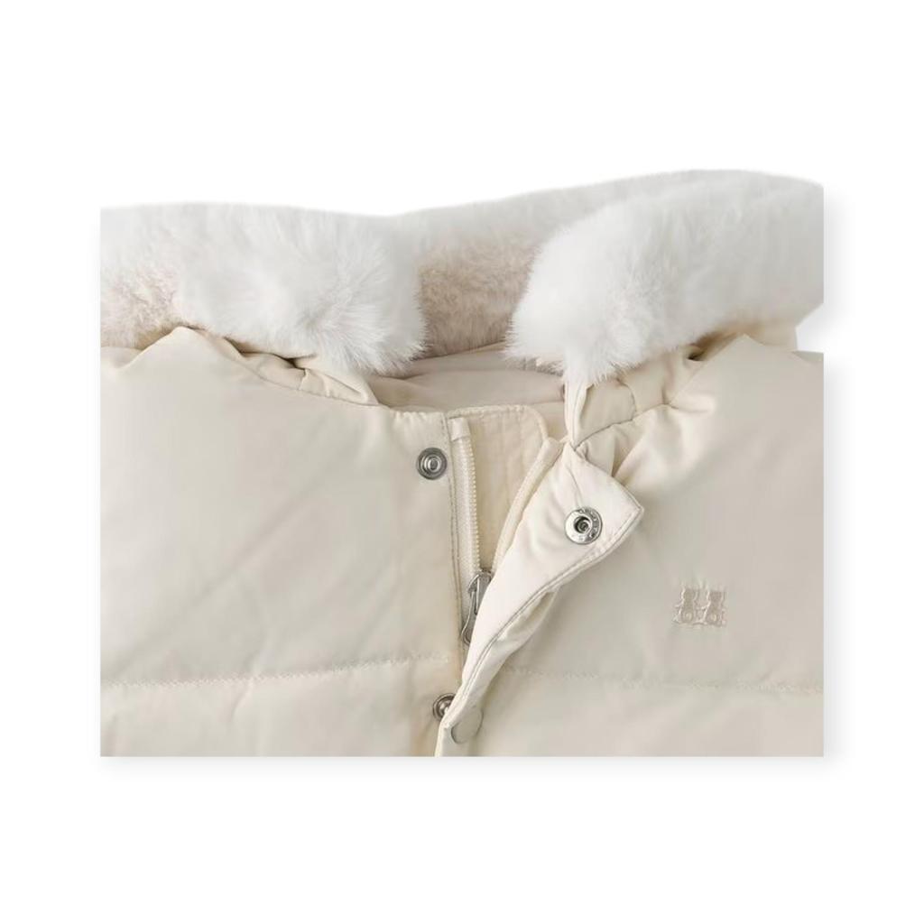 Корейская детская куртка Minkmui Baby Down Jacket осень-зима 2024 - кремовый