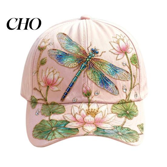 Morning Walk Hat Baseball Cap for Women, Embroidery Flower Bird Pattern Hat, Gardening Sun Adjustable Fit Spring Summer Outdoors Pastoral Style