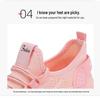 Plus Size Women's Breathable Height-Increasing Lace-Up Sneakers - Lightweight Low-Cut Soft Sole (Size 43)