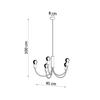 Piccolo chandelier 5 black