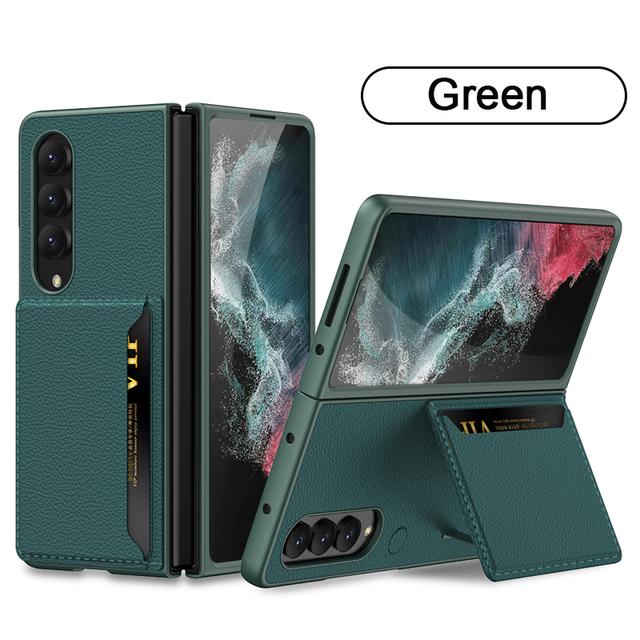 Чехол для Samsung Galaxy Z Fold 4 5g, ультратонкий кожаный чехол с гнездом для карт, пластиковый чехол, чехол для Samsung Z Fold 4 Fold4