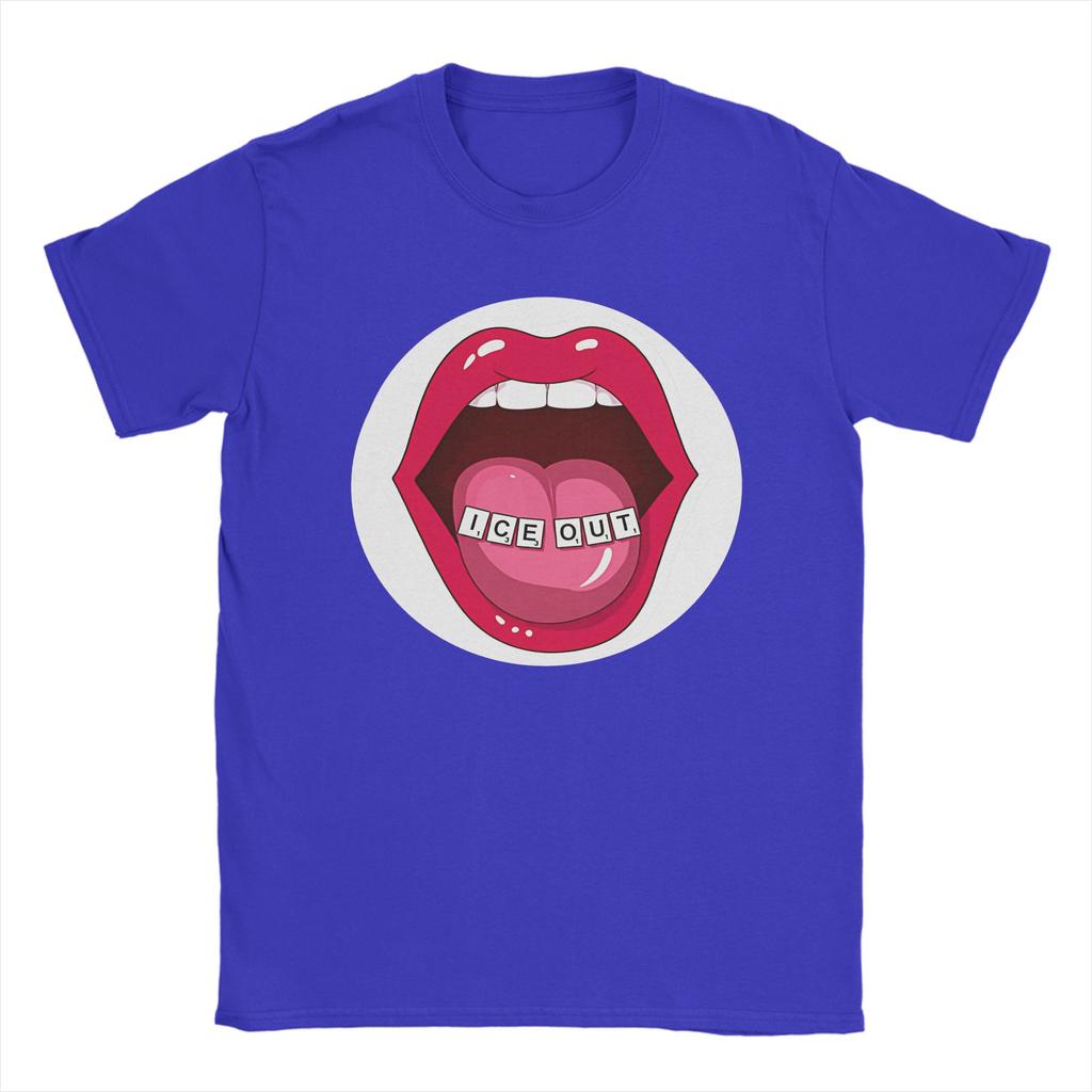Ice out Lip Unisex T Shirt  Fun Tees Short Sleeve Crew Neck TShirt Pure Cotton XL XL XL Tops