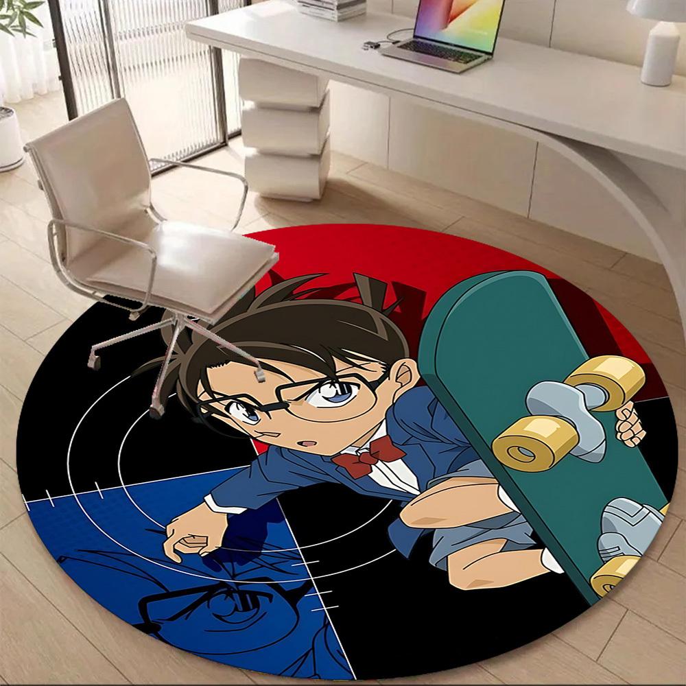 Detective Conan Office Round Area Rug Suitable For Office, Under Office Chairs Bedroom Living Room Home Decor, T1224004