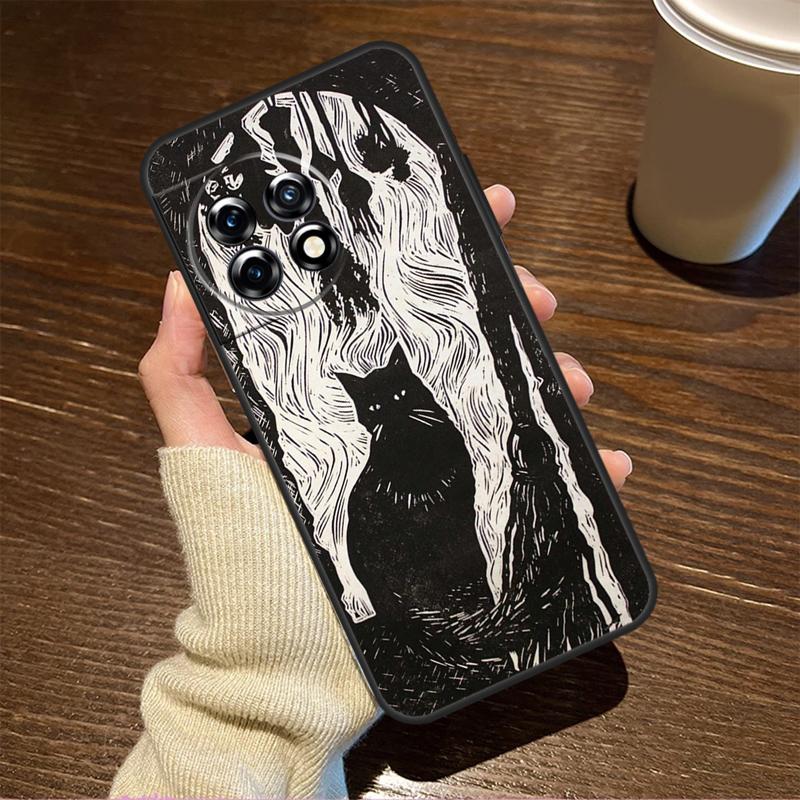 Чехол Witch Black Cat для OnePlus Nord CE 3 Lite 2 2T N10 N20 N30 N100 N200 8T 9R 10R 10T 9 10 Pro 11