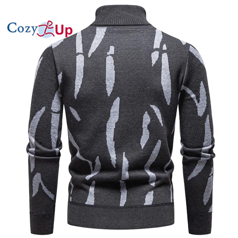 Cozy Up Men's Thickened and Fluffy High-Collar Pullover Sweater