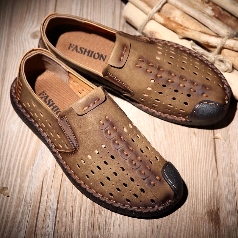 Мужские мокасины, обувь для вождения, удобные туфли на плоской подошве, повседневные туфли без застежек, большие размеры, кожаные туфли для мужчин, большие размеры