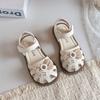 Girls' Toddler and Little Kids' Closed-Toe Sandals2026Summer Floral Girl's Plaid Bow Solid Color Hollow Sandals