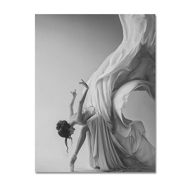 Современная картина маслом, балерина, персонажи, постеры и печатные настенные художественные фотографии для гостиной, украшение для дома