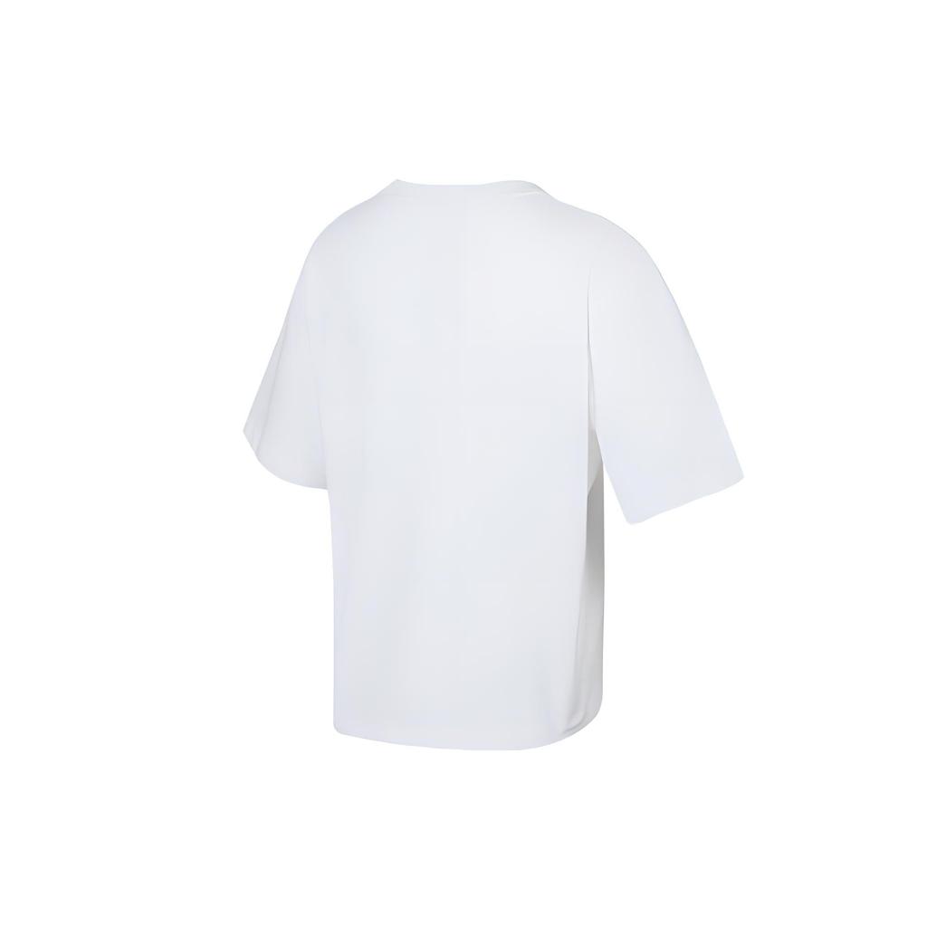 Nike Футболка с логотипом American Vintage, свободный крой, круглый вырез, короткий рукав, заниженная линия плеча, женская футболка, белая DJ1128-100