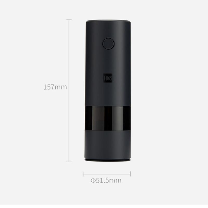 Xiaomi Huohou электрическая автоматическая мельница для перца и соли, светодиодная подсветка, 5 режимов, фарфоровая мельница для перца и специй, фарфоровая мельница для кухни