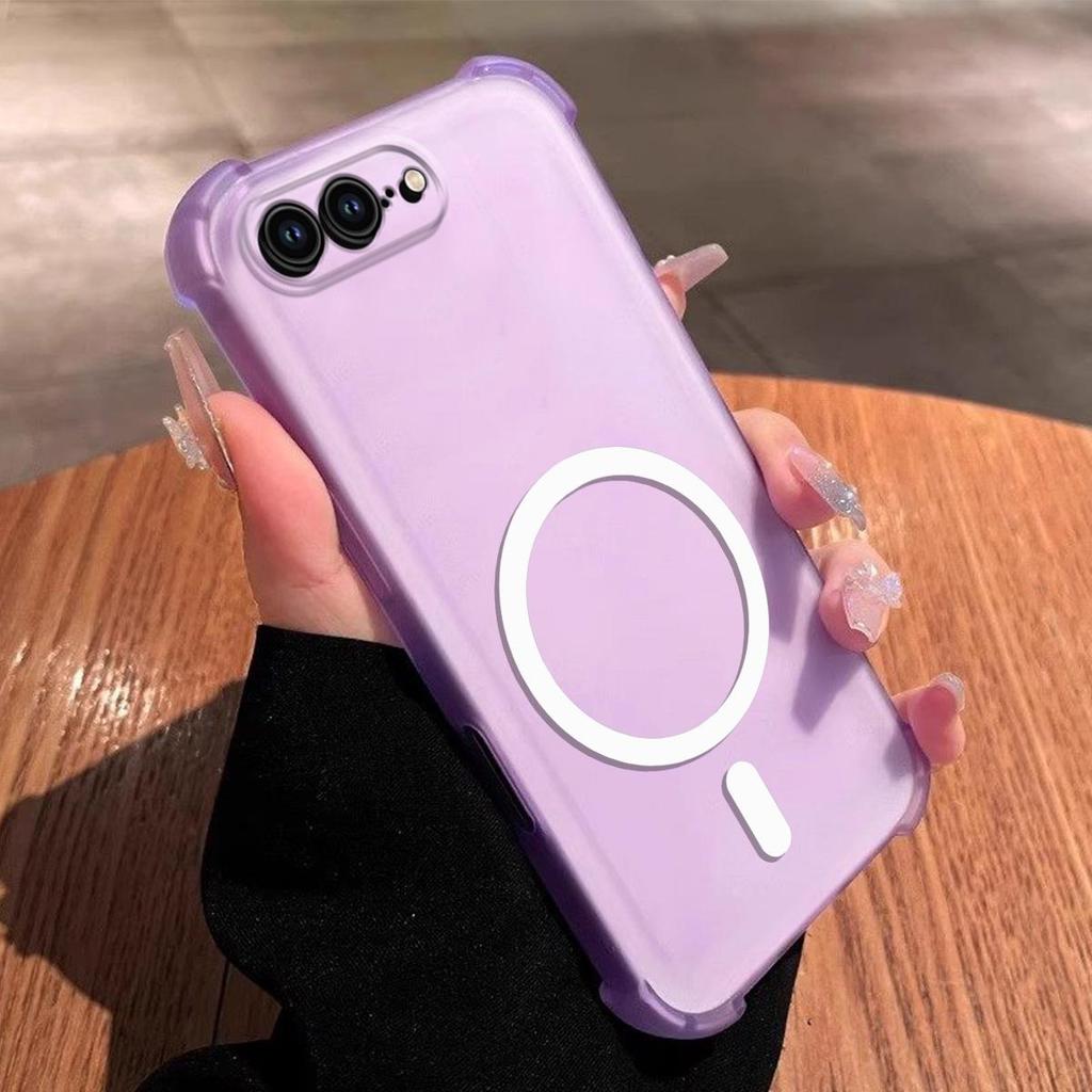 Чехол для iPhone 7Plus/8Plus Милый с подушкой безопасности по углам Пастельный Матовый Магнитный Корпус Полуударопрочный Чехол для Телефона