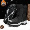 Brand Men's Winter Shoes Waterproof Men's Boots Warm Plush Couple Snow Boots Outdoor Non-slip Hiking Boots Male Work Ankle Boots
