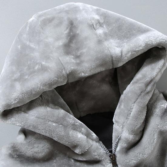 Мужской зимний жилет из мягкого плюша из искусственного меха с капюшоном без рукавов, утолщенный карман на молнии, кардиган больших размеров, мягкий теплый жилет средней длины