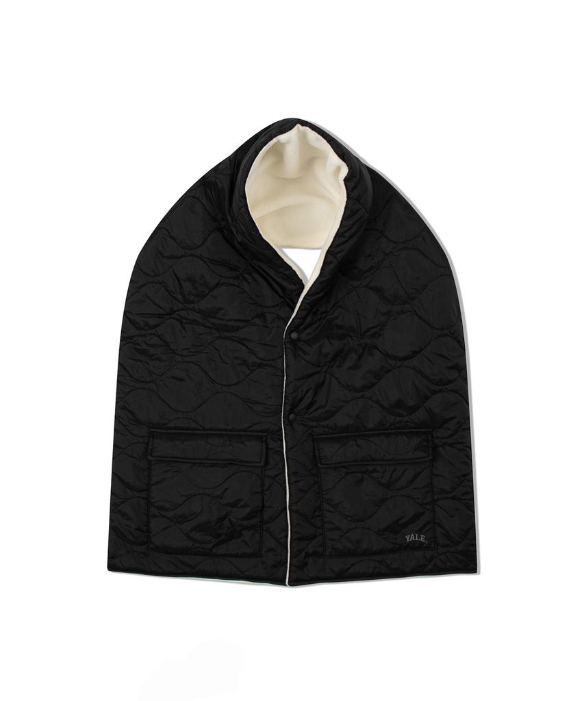 Yale [Onemile Wear] Стеганый кейп с карманом Черный/Слоновая кость
