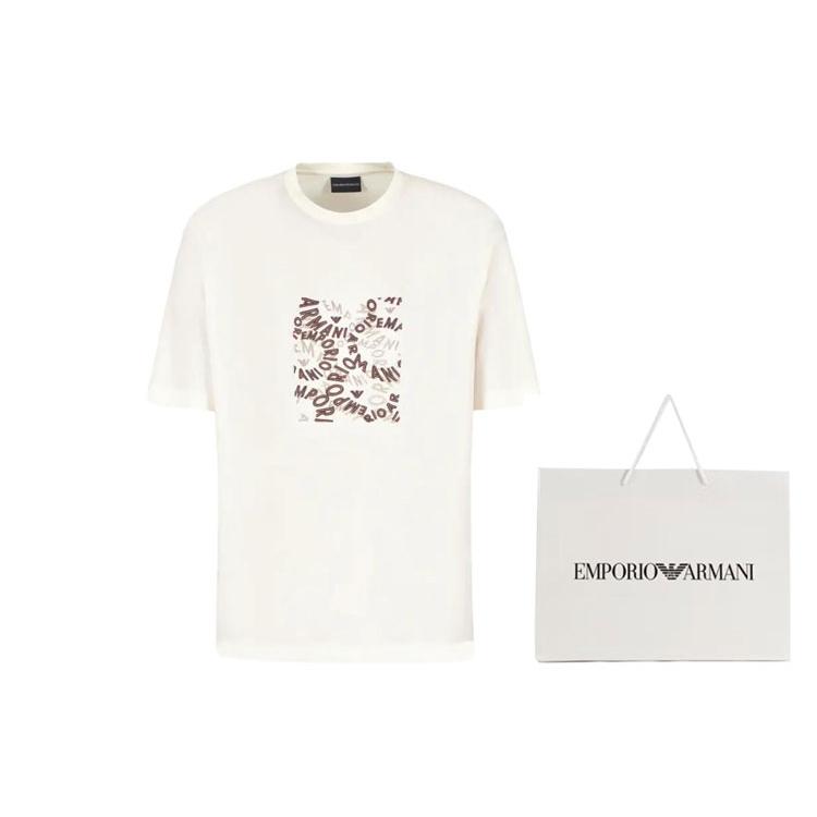 EMPORIO ARMANI T Shirt Unisex Ecru 3D1TG3-1JPZZ-01A2
