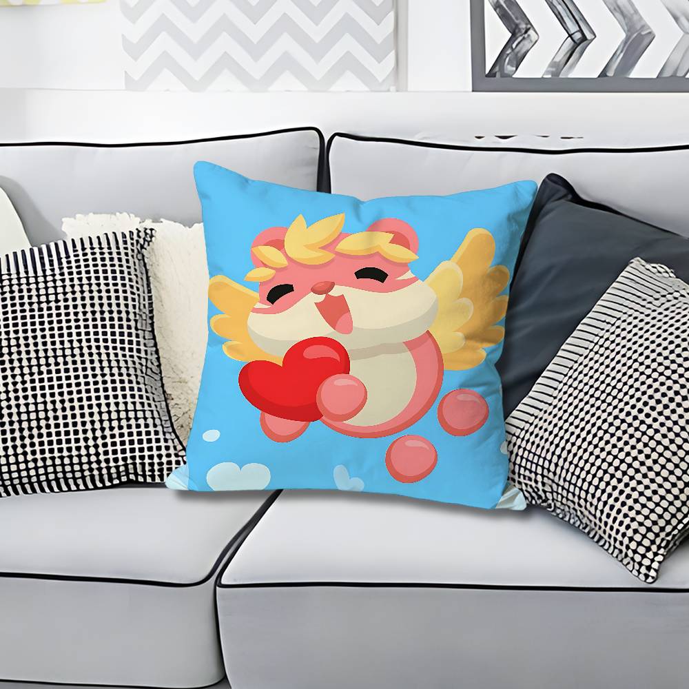 AAdopts Me Game Pillow Cases for Bedroom Living Room Sofa Home Decor Polyester Cushion Cover with Zipper