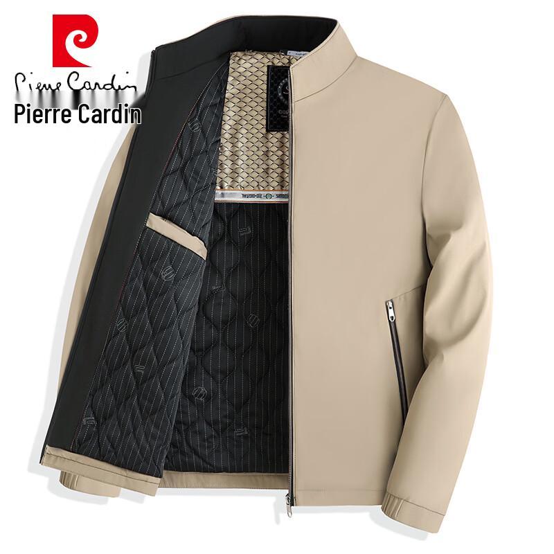 Pierre Cardin Men's Business Casual Quilted Stand-Collar Jacket