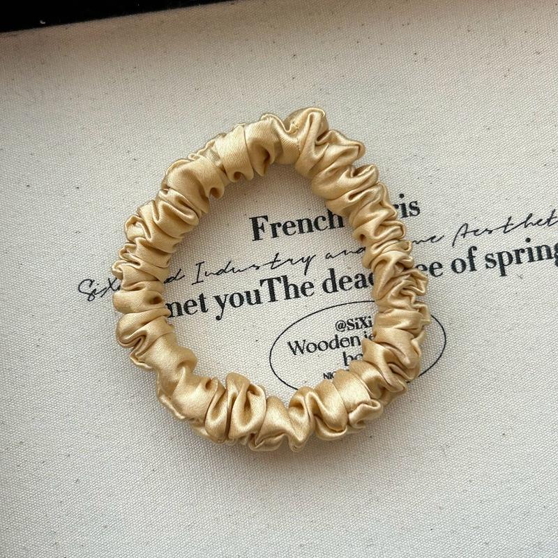 100% Чистые шелковые резинки для волос из тутового шелка для женщин Эластичные шелковые резинки для волос Веревка для волос хвостик для девочек Черные резинки для волос Аксессуары