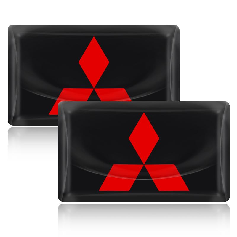 3D Logo Epoxy Resin Short Car Stickers Body Decor Decal for Mitsubishi Outlander I200 Pajero Eclipse ASX Lancer Space Delica Ex