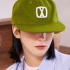 VARZAR VA Square Applique Wool Baseball Cap Olive