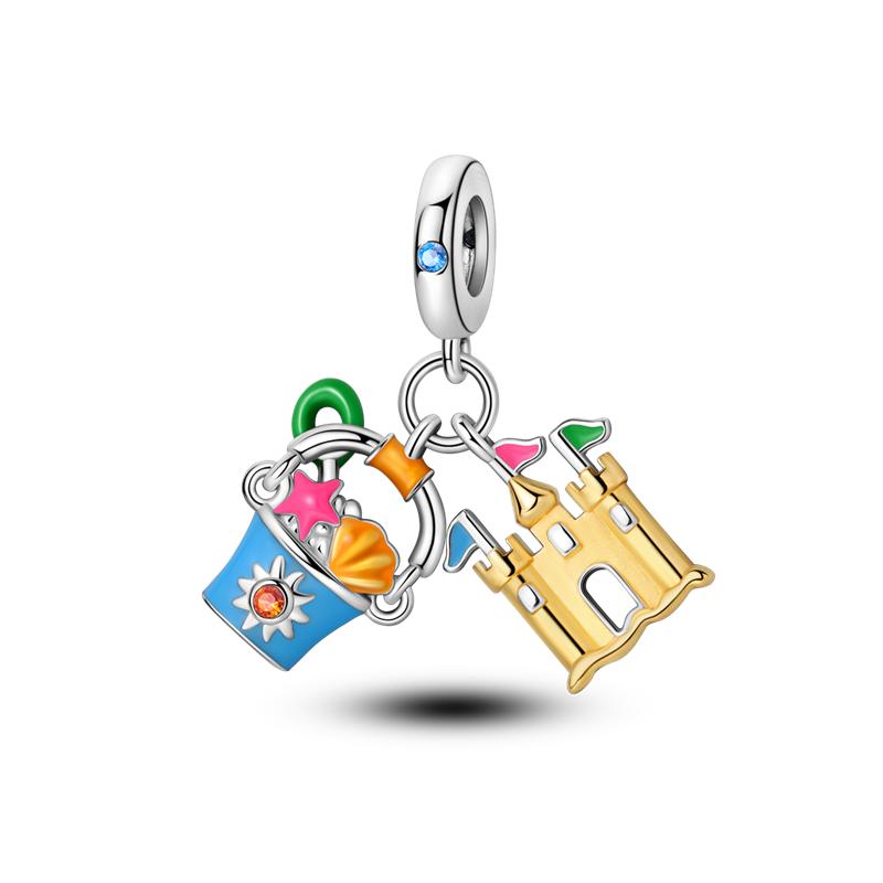 2025 Новейшие Красочные Шармы Бусины 925 Стерлинговая медь Розовые Подвески-Бабочки Подходят для Оригинального Браслета Mula DIY Циркониевая Маркировка