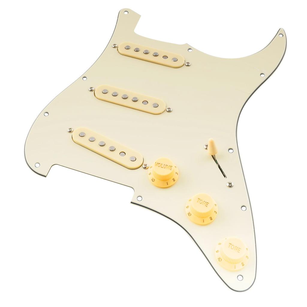 Musiclily Pro SE SSS Strat Prewired Pickguard Staggered Alnico 5 Single Coil Pickup для гитары ST Stratocaster Electric Cream 3P,