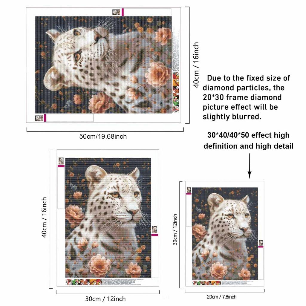 Creative Diamond Painting Kit for Adults DIY Leopard Rhinestone Picture Canvas for Leisure Craft Wall Art and Gift Making Fun Set