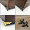 4pcs Wood Case Furniture Part Jewelry  Box Hardware Feet Leg Furniture Leg Corner Corner Bracket