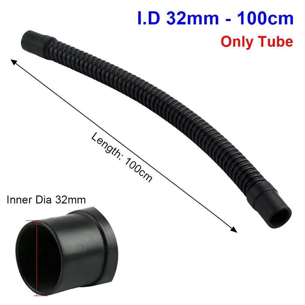 1 шт. Гофрированный шланг с резиновой головкой, внутренний диаметр 20/25/32/40 мм, входной/выходной шланг для аквариума, мягкая трубка с зажимами, трубка для аквариума